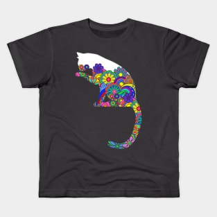 Psychedelic Cat Kids T-Shirt